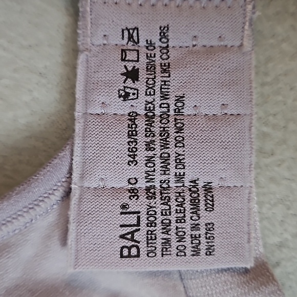 BALI Bra sz38C Lilac NWT - Picture 6 of 6